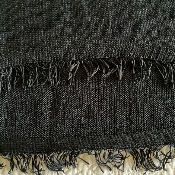 Like New One Grey Day black linen mix sleeveless hi/lo top - Picture 8 of 14